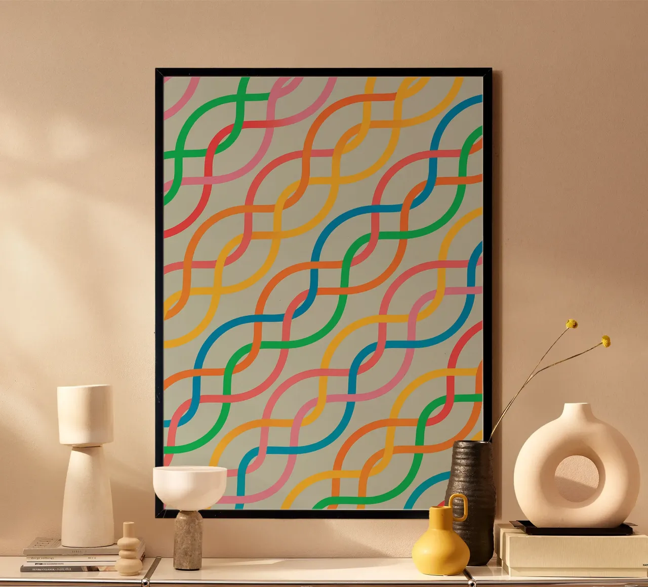abstract line webbing sloping drawing poster by klicins