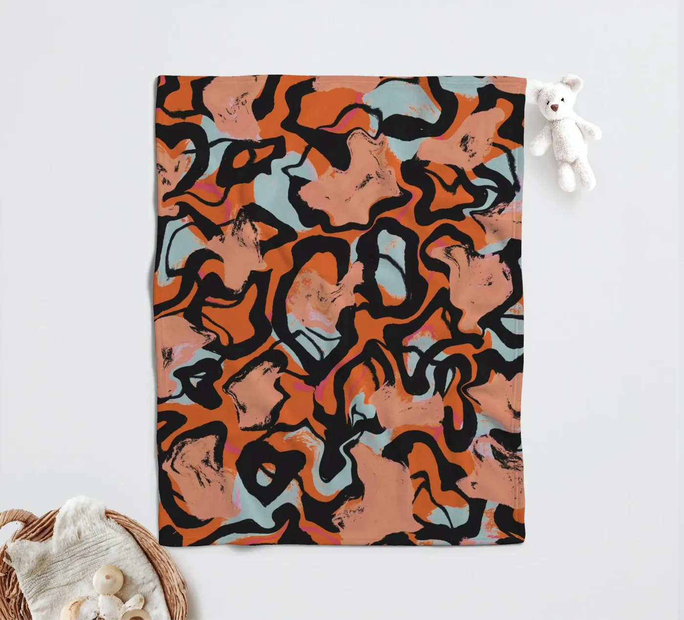Wild Orange Fleecedecke von treechild