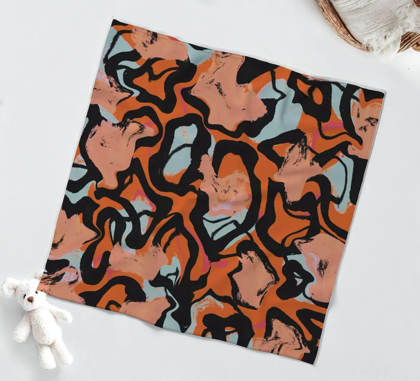 Wild Orange Fleecedecke von treechild