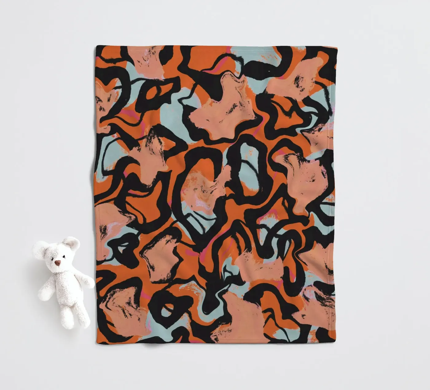 Wild Orange Fleecedecke von treechild