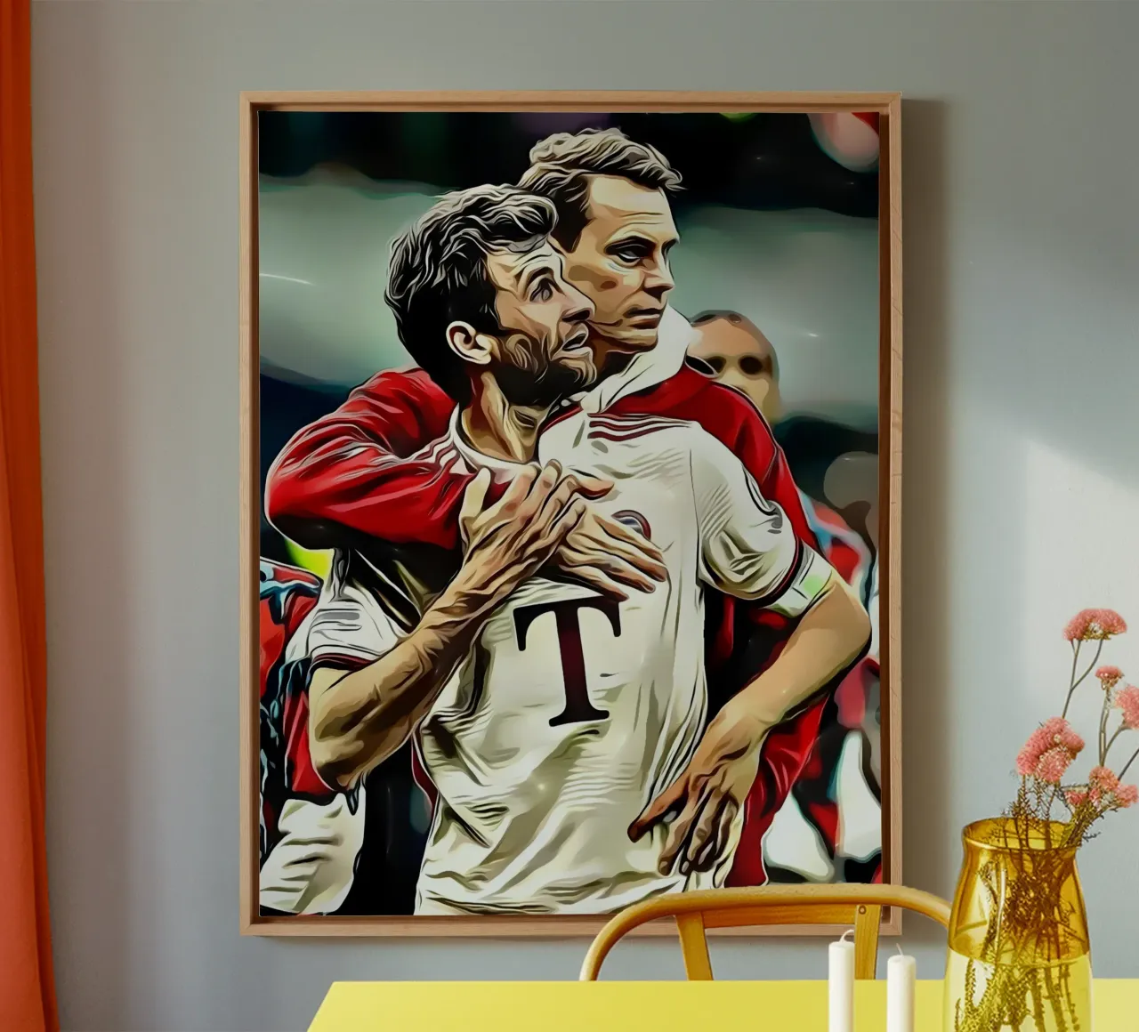 Thomas Müller e Manuel Neuer tela con Cornice a cassetta da dark eagle