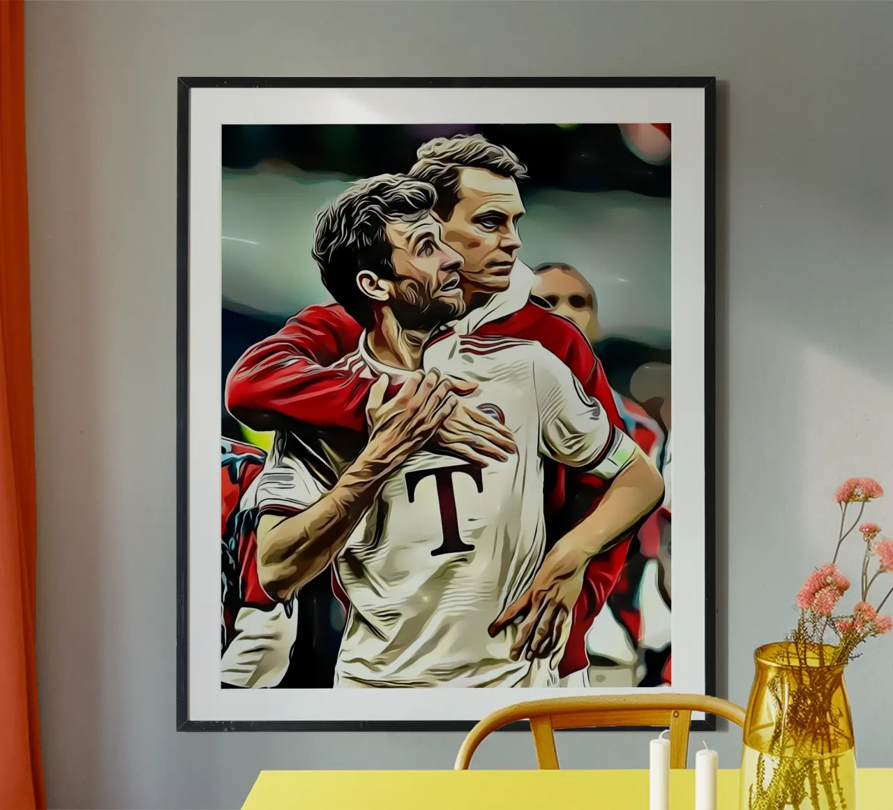 Thomas Müller e Manuel Neuer poster con telaio in legno da dark eagle