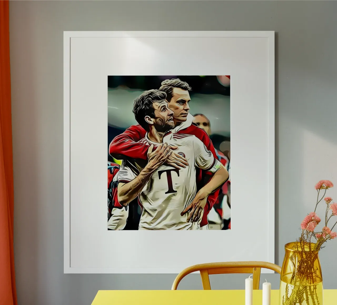 Thomas Müller e Manuel Neuer poster con telaio in legno da dark eagle