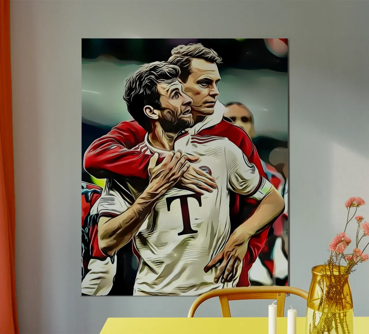 Thomas Müller e Manuel Neuer poster con telaio in legno da dark eagle