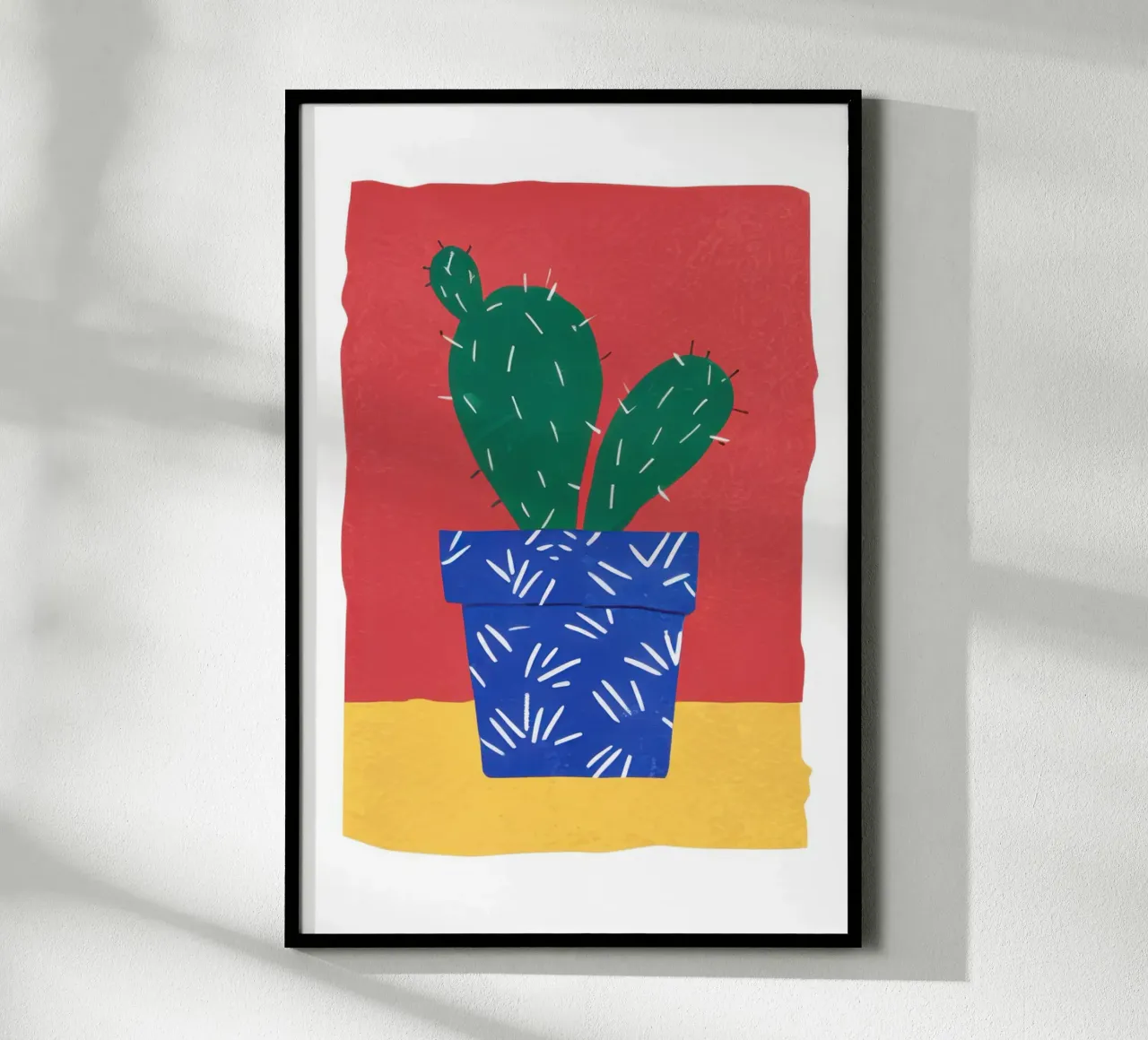 Cactus stilleven met structuur poster van Bruce Juice