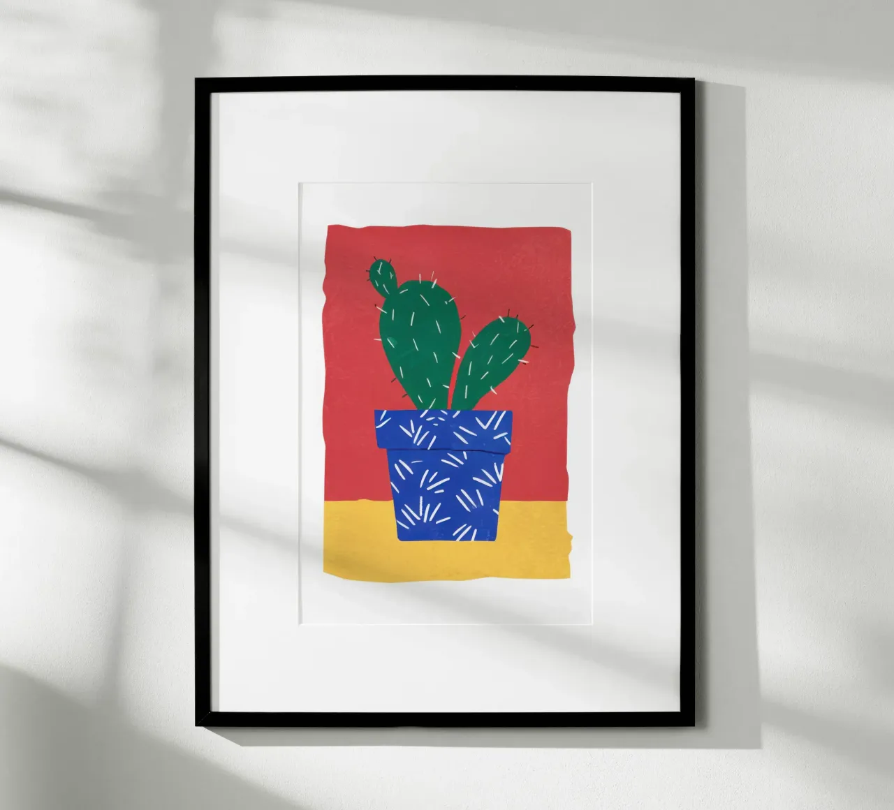 Cactus stilleven met structuur poster van Bruce Juice