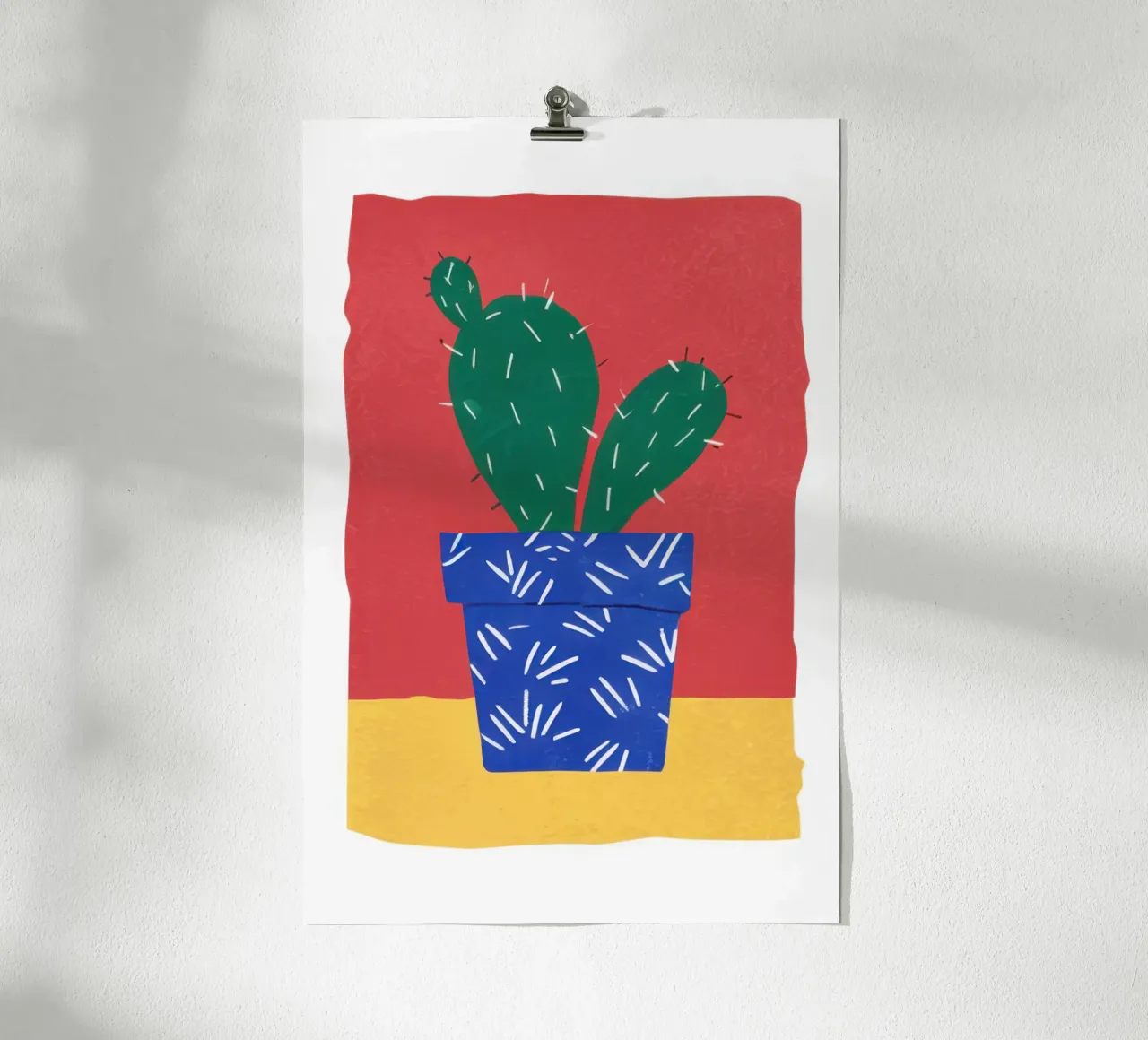 Cactus stilleven met structuur poster van Bruce Juice