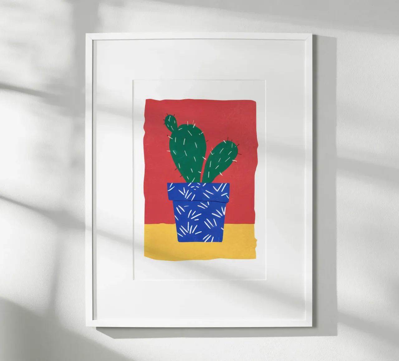 Cactus stilleven met structuur poster van Bruce Juice