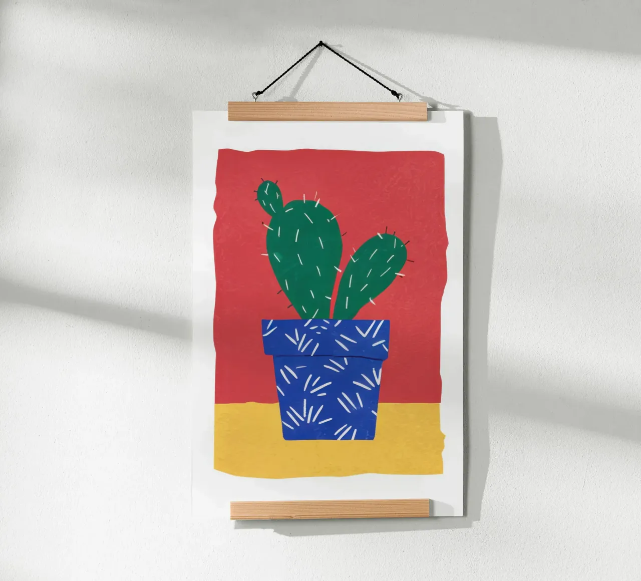 Cactus stilleven met structuur poster van Bruce Juice