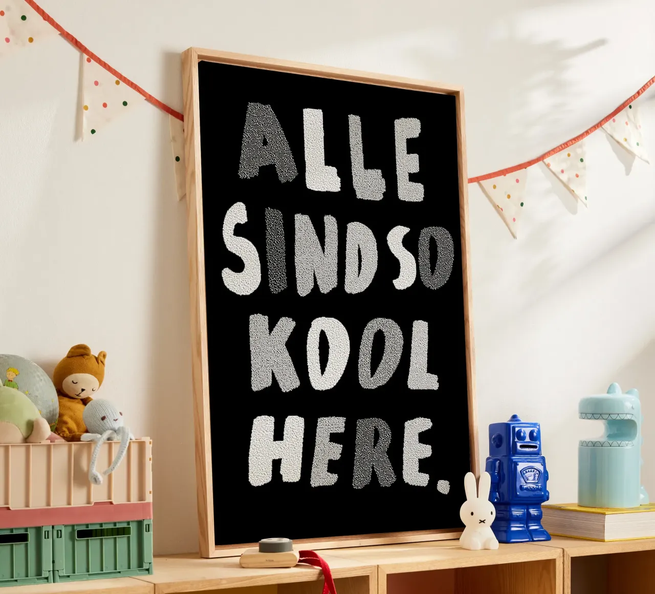 Kool Here canvas met Baklijst van Herzette