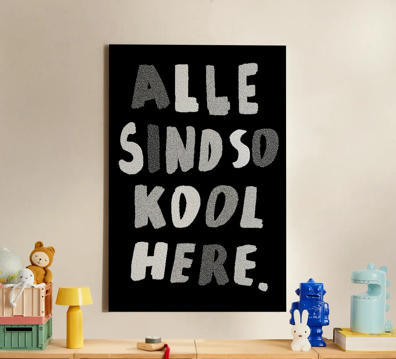 Kool Here canvas met Baklijst van Herzette