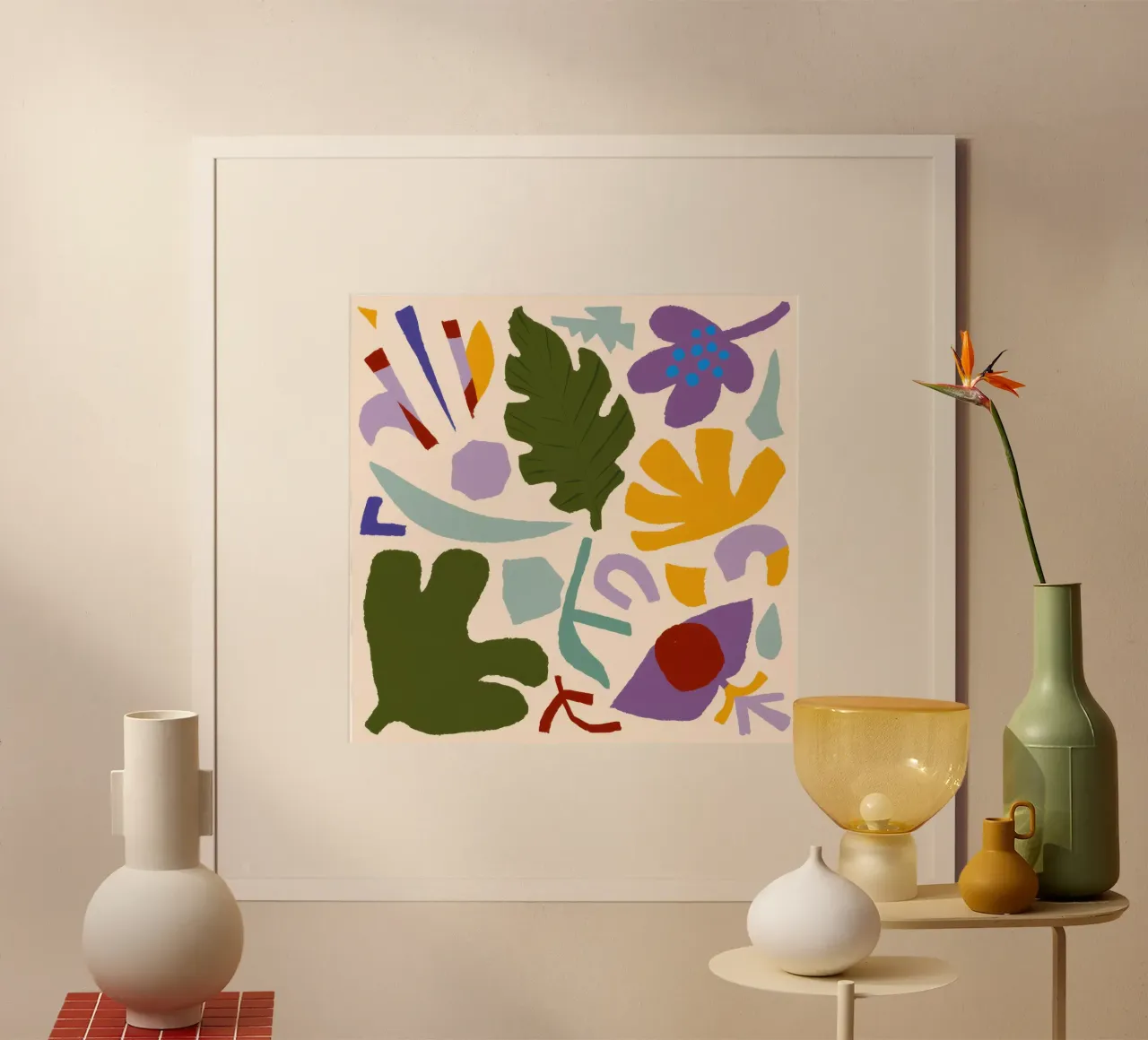 Medley di forme giocose poster con telaio in alluminio da Lyra Glaze