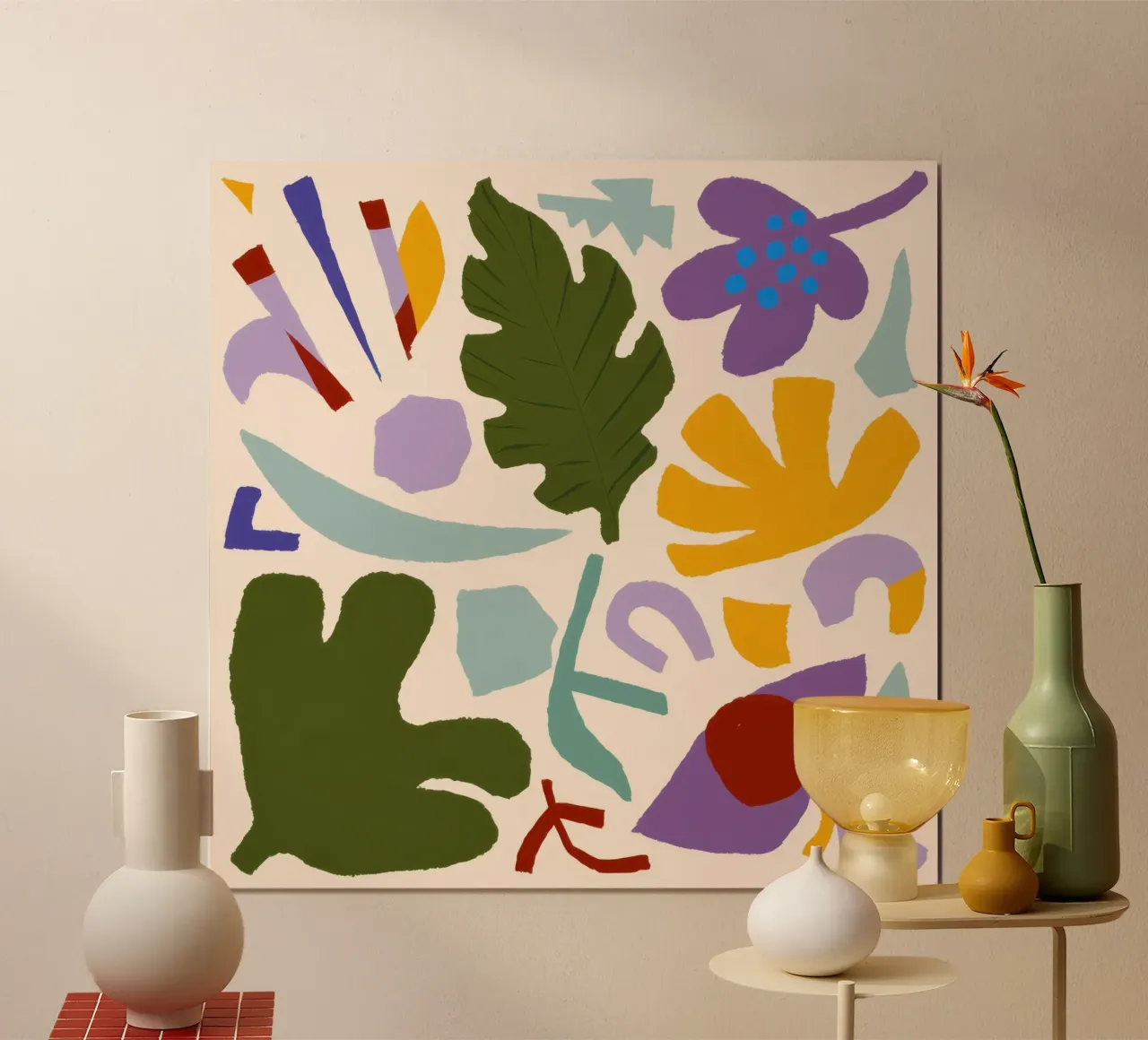 Medley di forme giocose poster con telaio in alluminio da Lyra Glaze