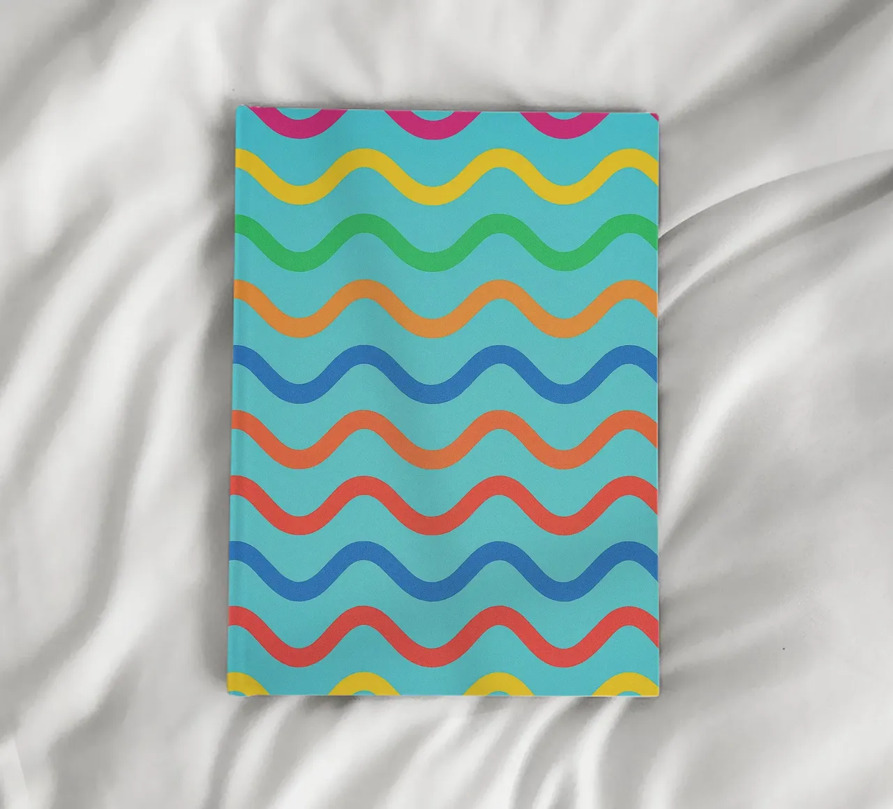 abstract wave line drawing notebook by klicins