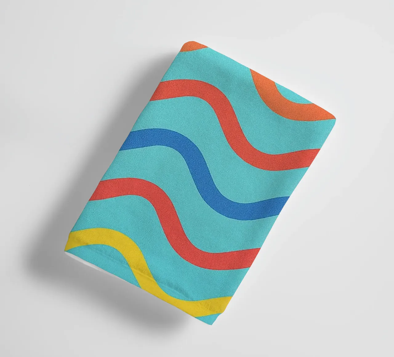 abstract wave line drawing towel by klicins