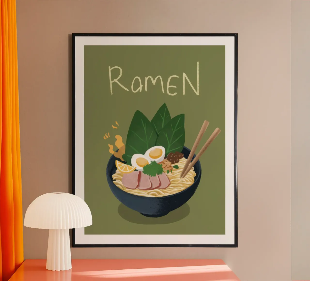 Dichiarazione sul ramen autentico poster da Autumn Season