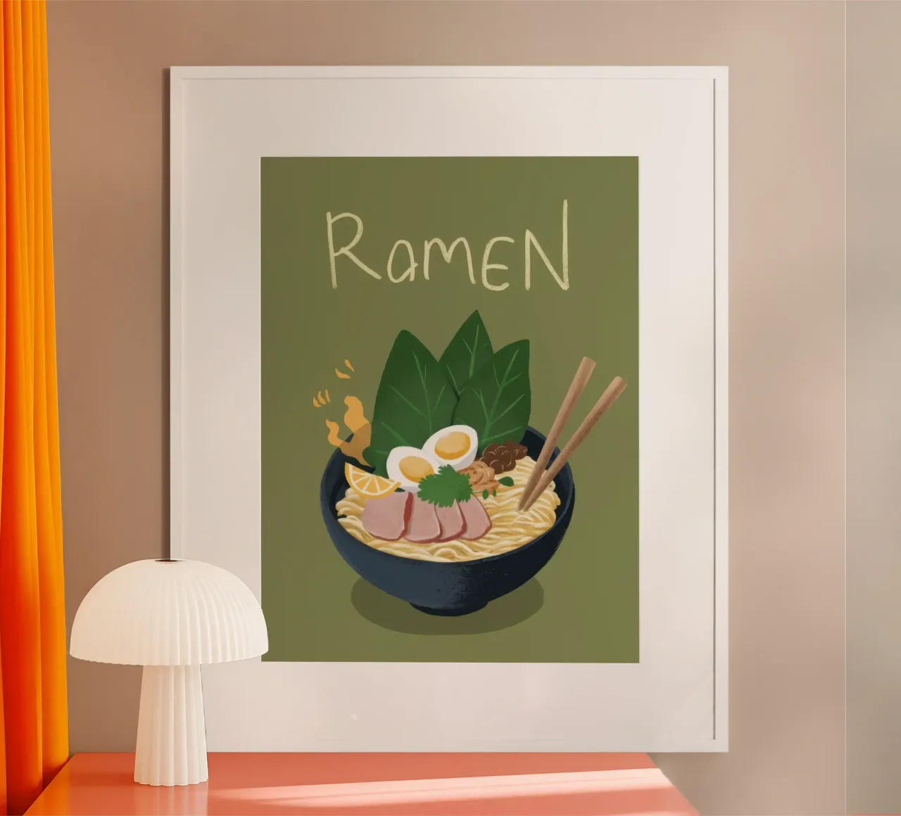 Dichiarazione sul ramen autentico poster da Autumn Season