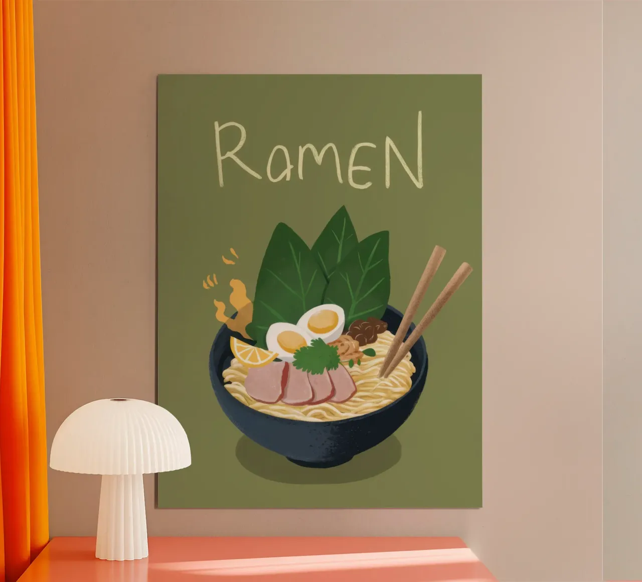 Dichiarazione sul ramen autentico poster da Autumn Season