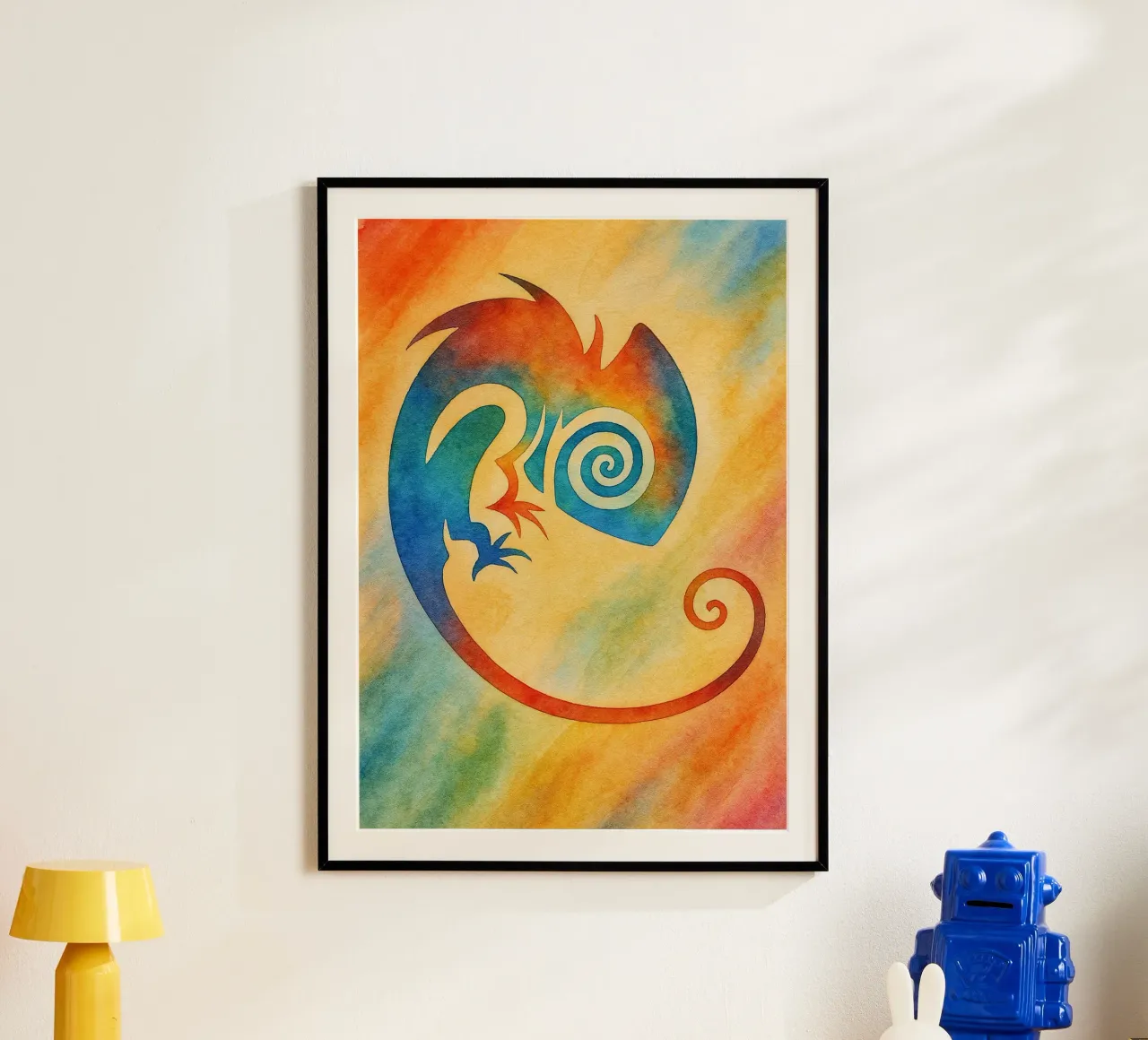 disegno del cammello poster con telaio in plastica da klicins