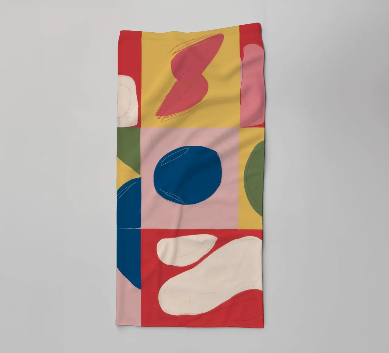 Geometric Color Blocks towel by Lyra Glaze