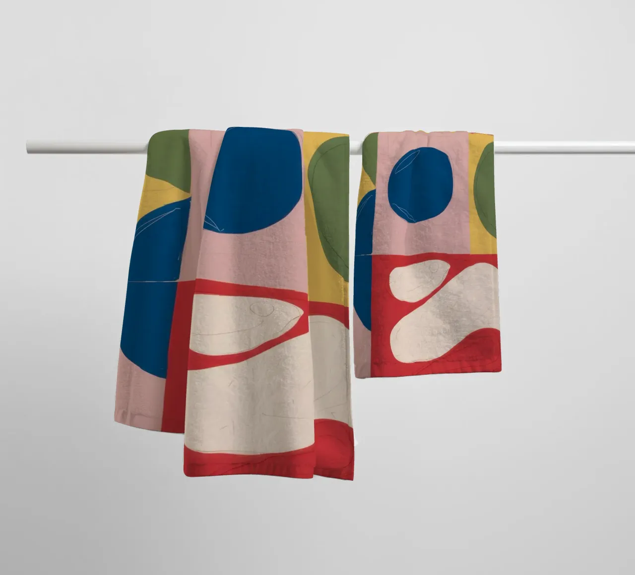 Geometric Color Blocks towel by Lyra Glaze