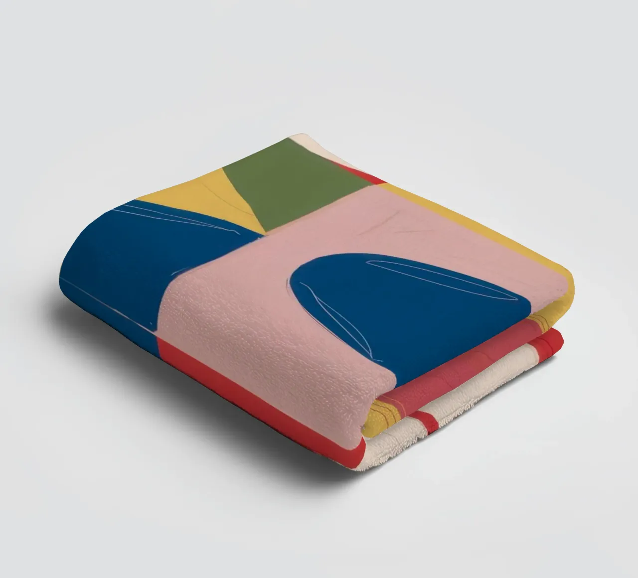 Geometric Color Blocks towel by Lyra Glaze