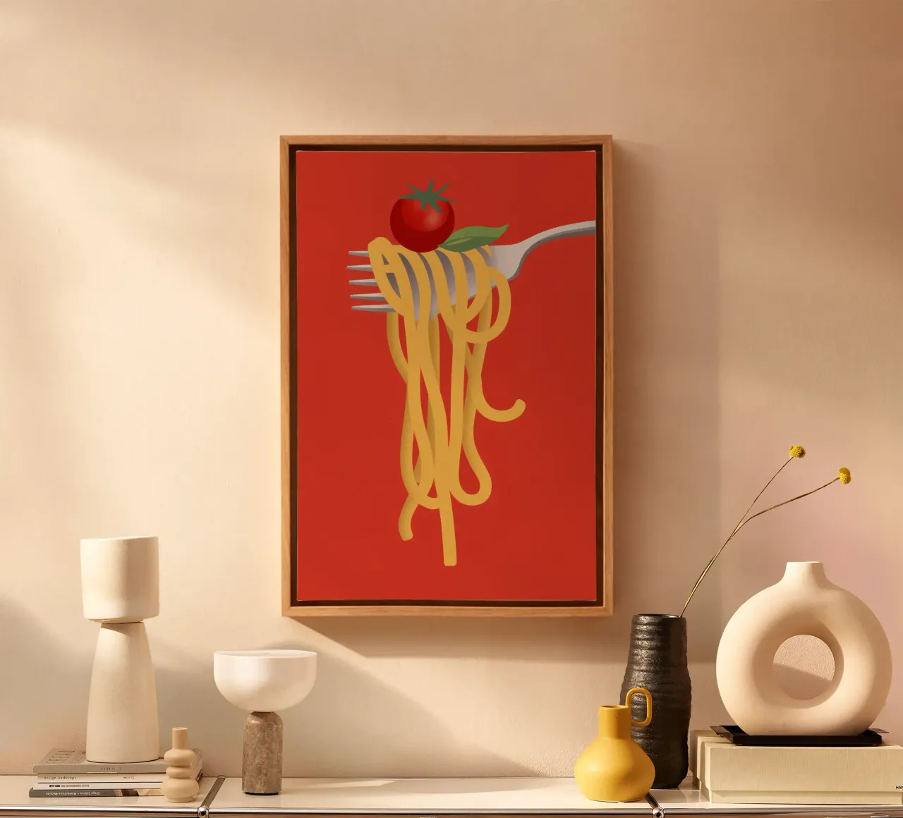 Simple Spaghetti Twirl tela con Cornice a cassetta da Bruce Juice