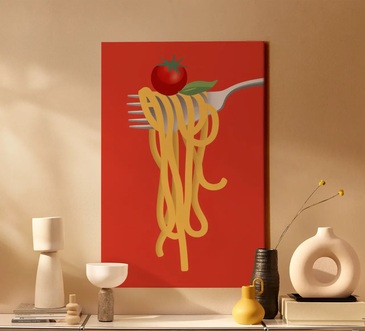 Simple Spaghetti Twirl tela con Cornice a cassetta da Bruce Juice