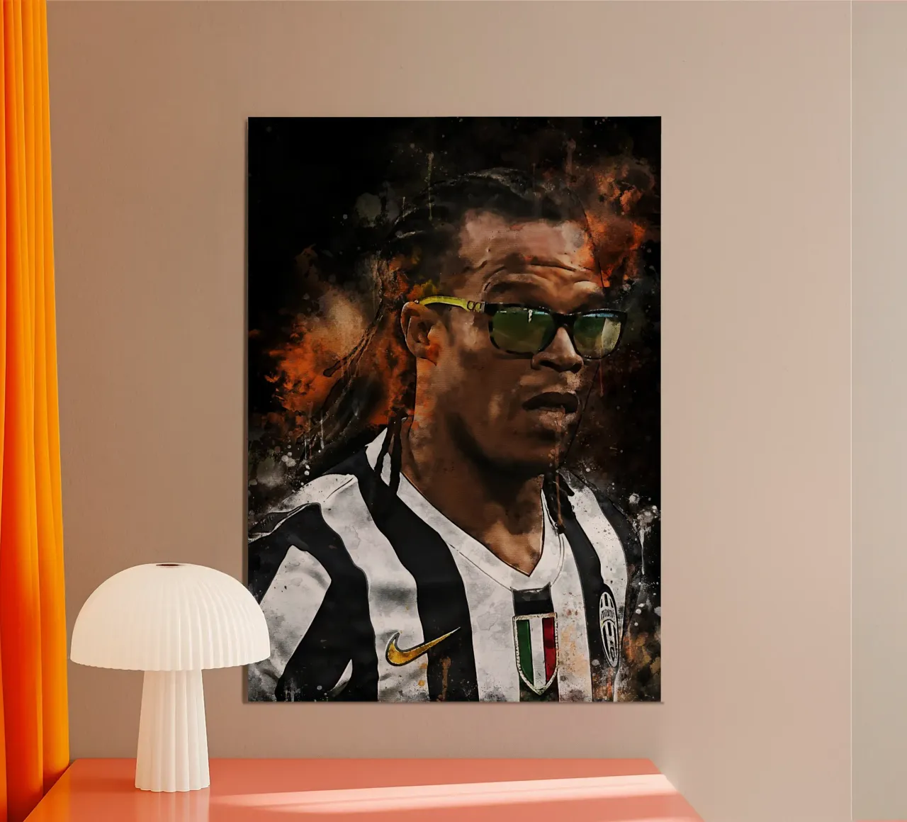 Edgar Davids poster con telaio in alluminio da MasterInkArt