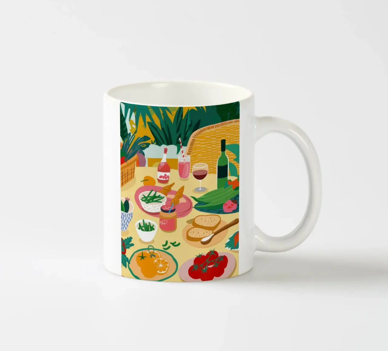 Un ricco picnic tazza in ceramica da Snow Mist