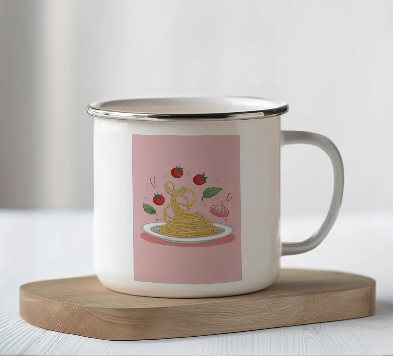 Piatto di pasta semplice tazza in smalto da Bruce Juice