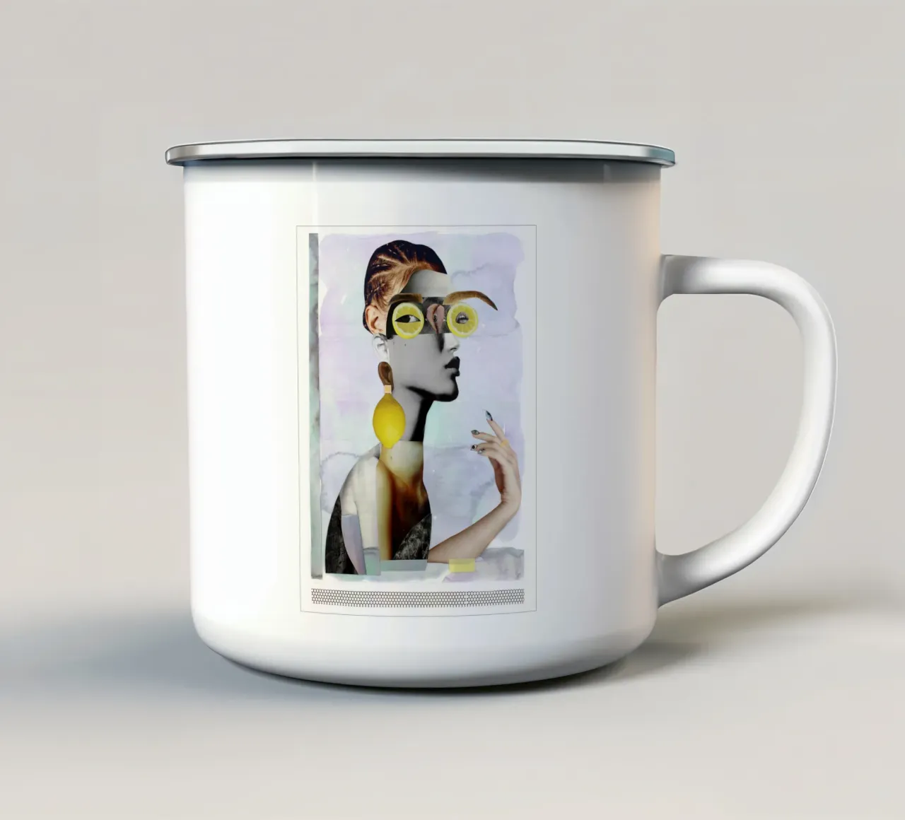Bandita tazza in smalto da Paperheartmixx