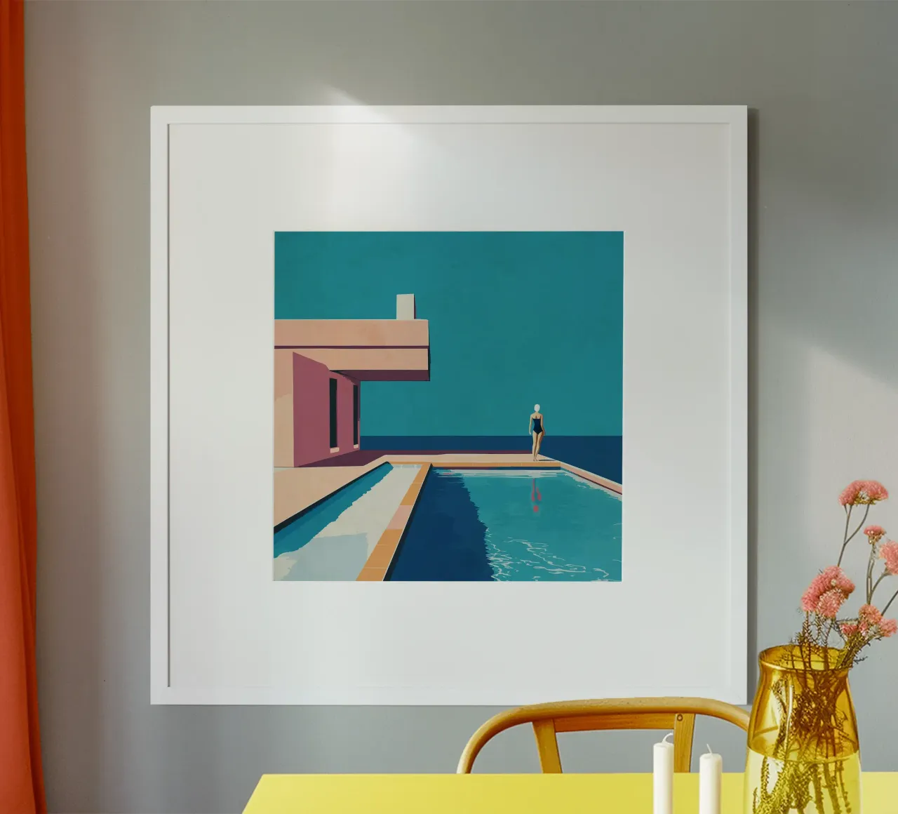 Stile di vita di metà secolo poster con telaio in alluminio da Norman Click