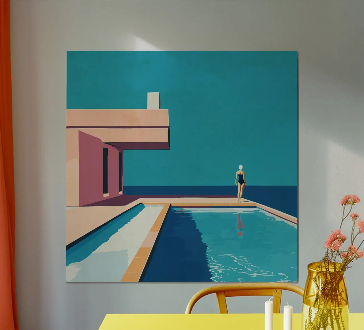 Stile di vita di metà secolo poster con telaio in alluminio da Norman Click