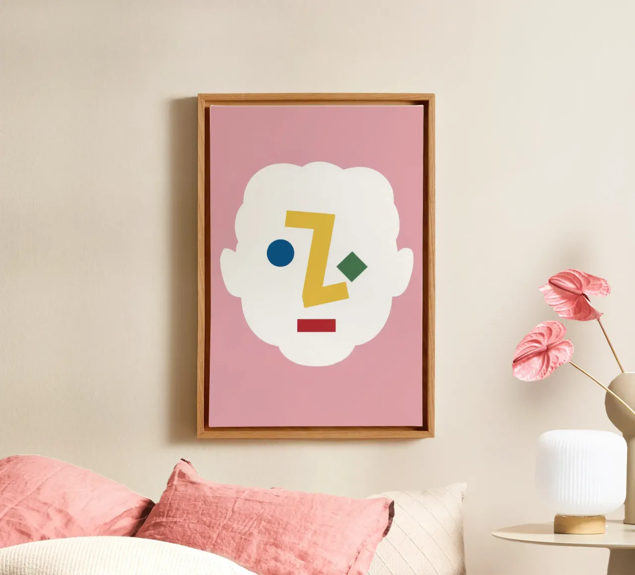 Abstract Face 'Z' tela con Cornice a cassetta da Bruce Juice
