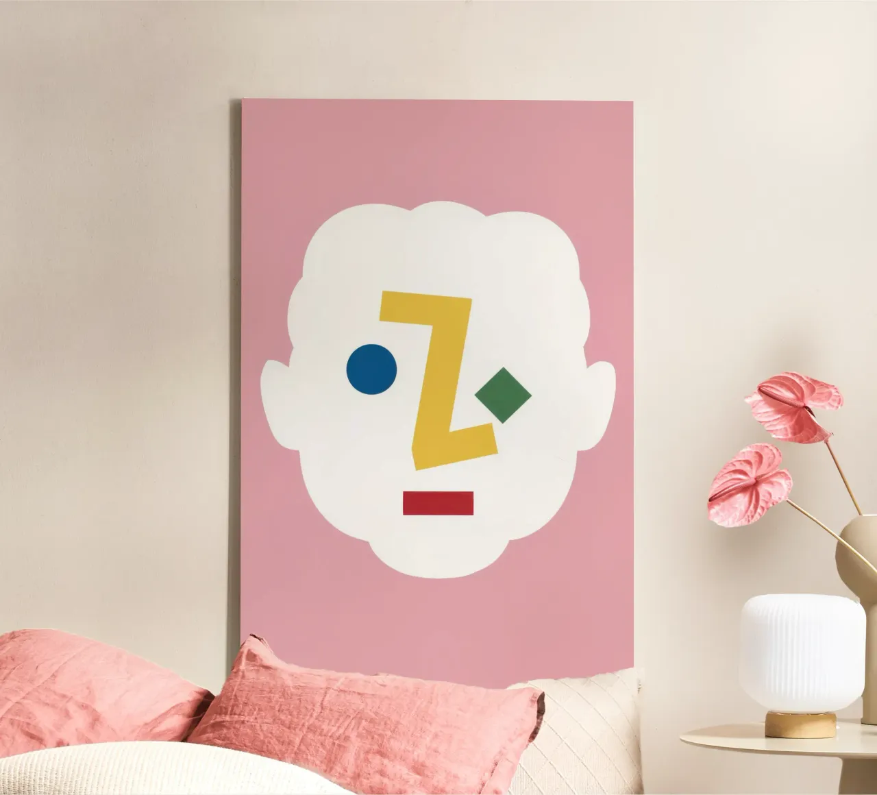 Abstract Face 'Z' tela con Cornice a cassetta da Bruce Juice