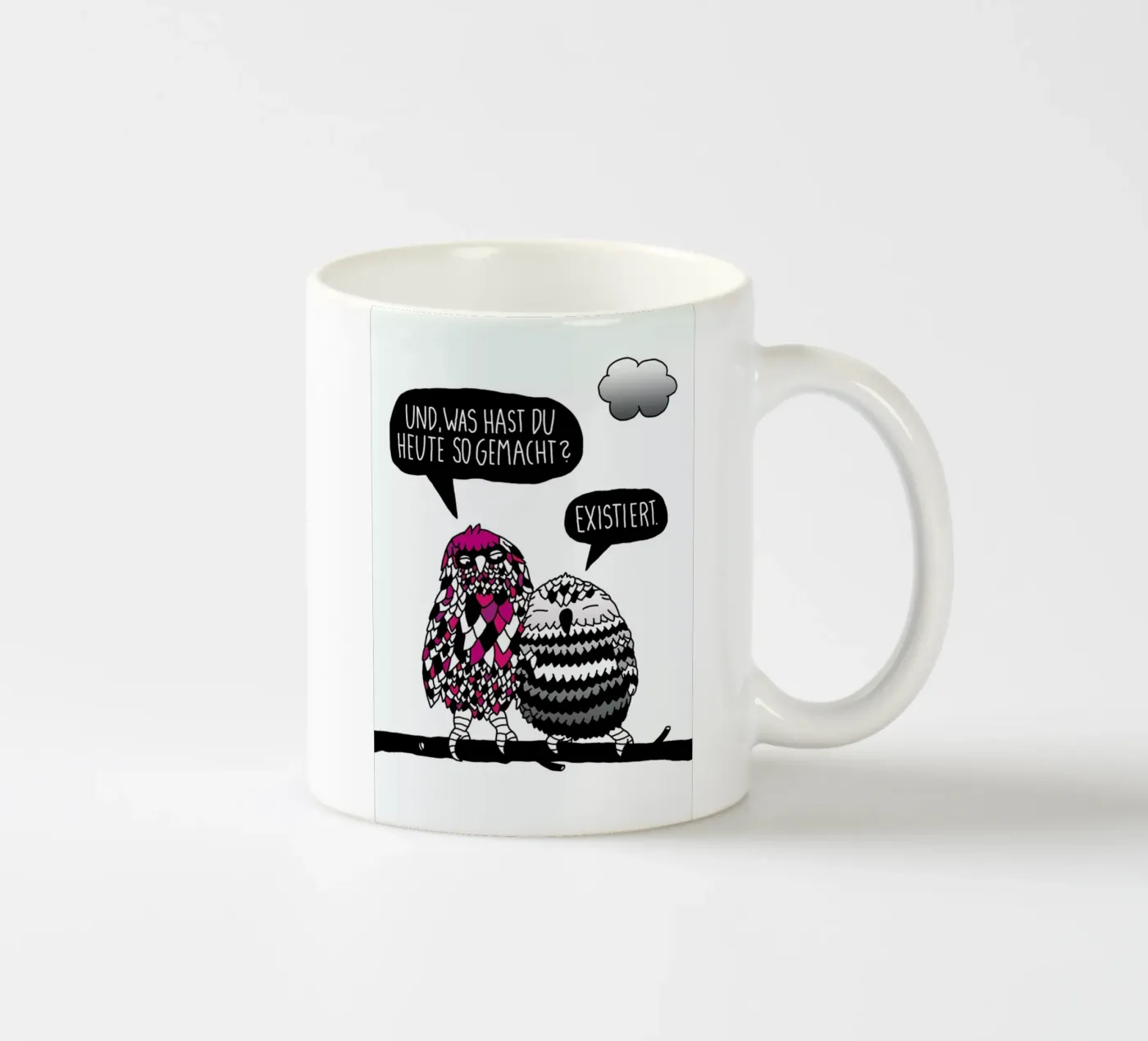 Existieren ceramic mug by Herzette