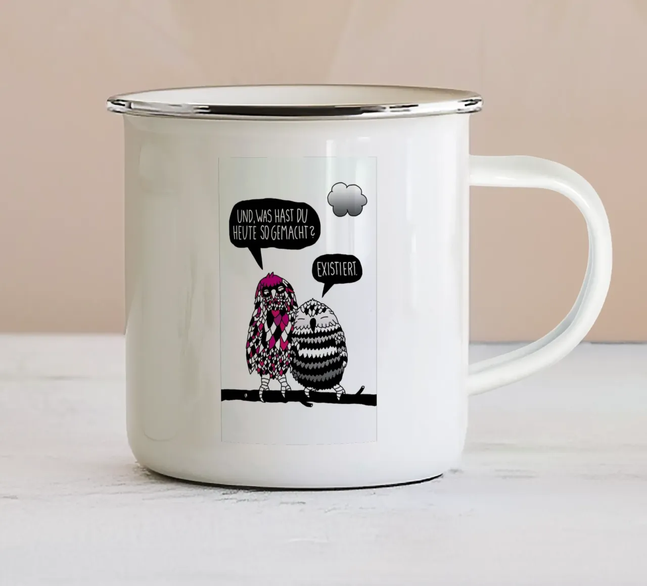 Existieren tazza in smalto da Herzette