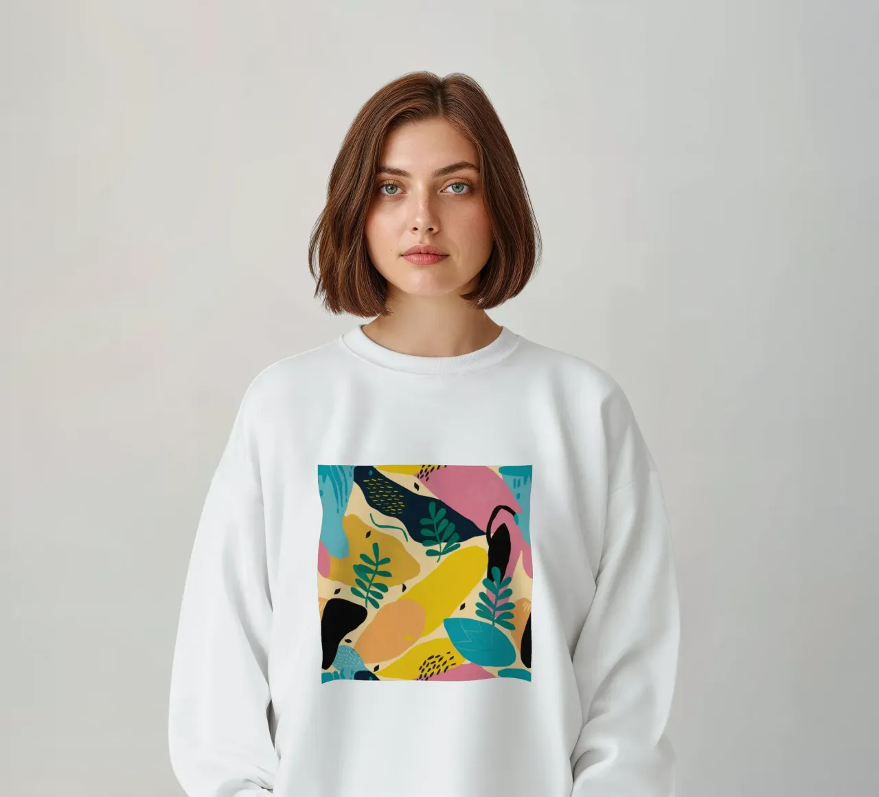 Foglia di banana astratta felpa da Lyra Glaze