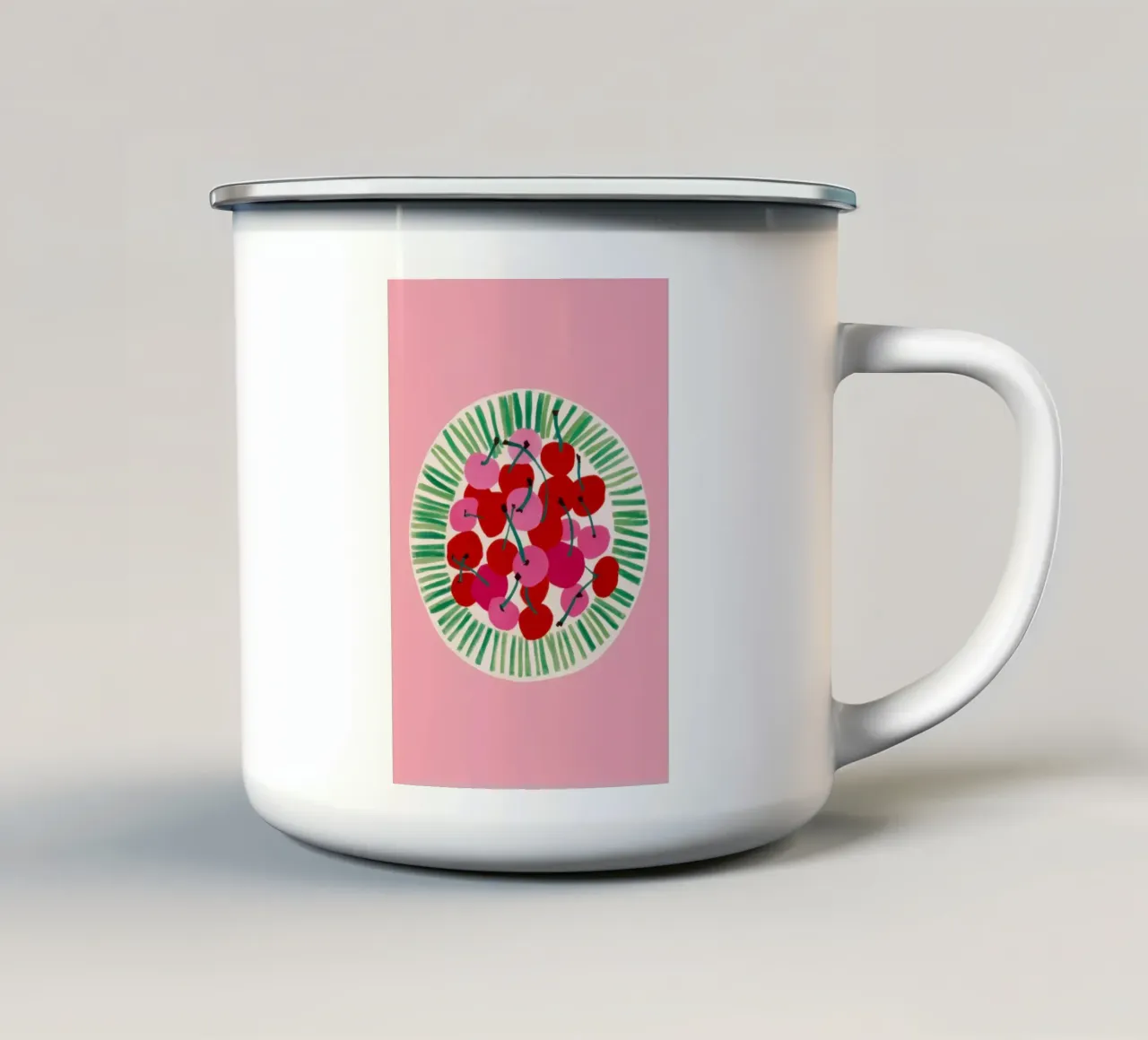 Semplicità del piatto di lamponi tazza in smalto da Bruce Juice