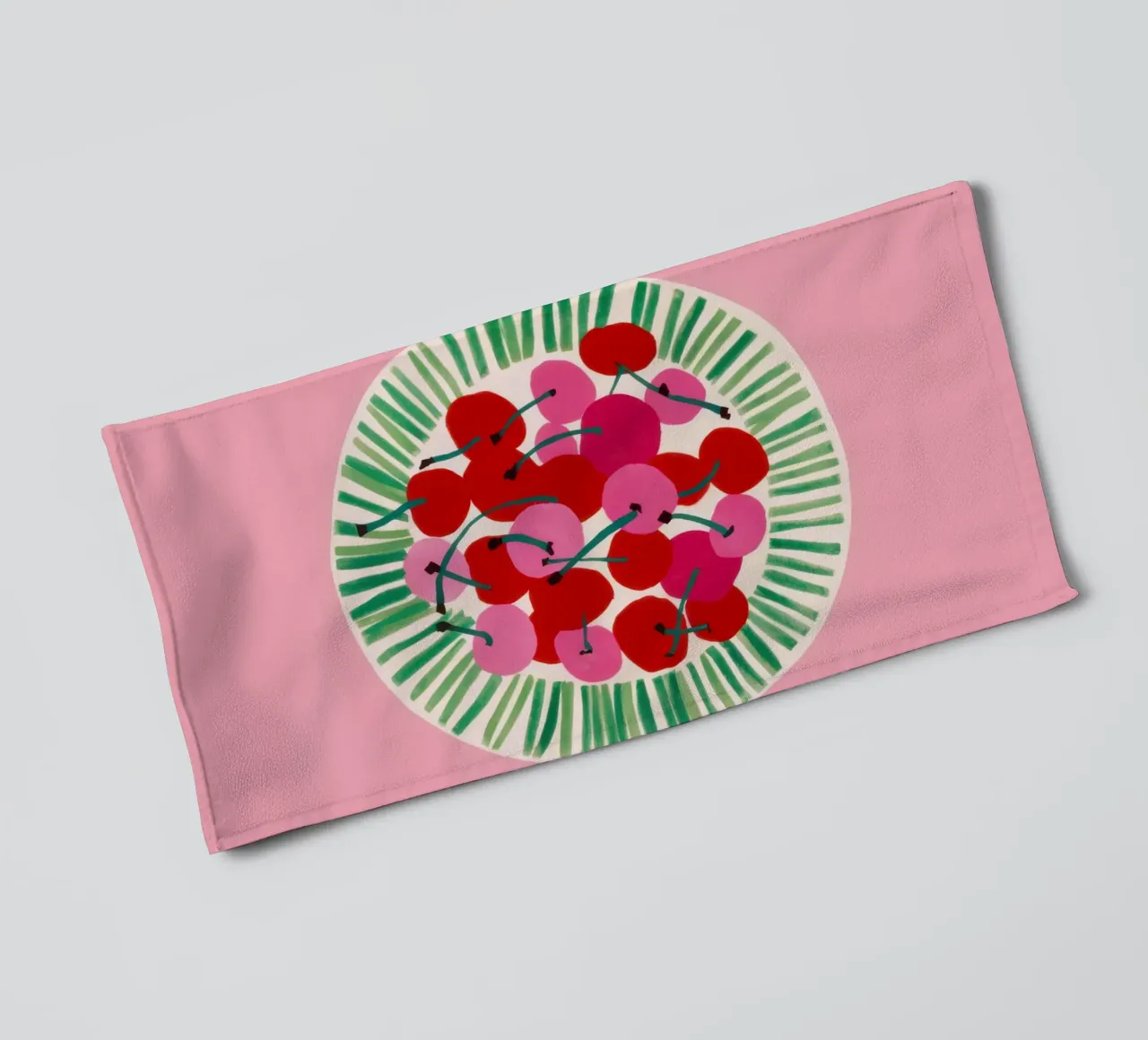 Raspberry Plate Simplicity towel by Bruce Juice