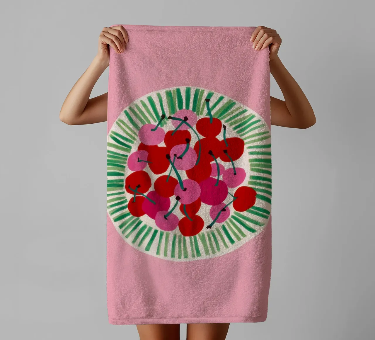 Raspberry Plate Simplicity towel by Bruce Juice