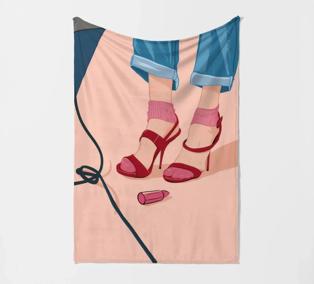 Stepping in Fuchsia Fleecedecke von Snow Mist