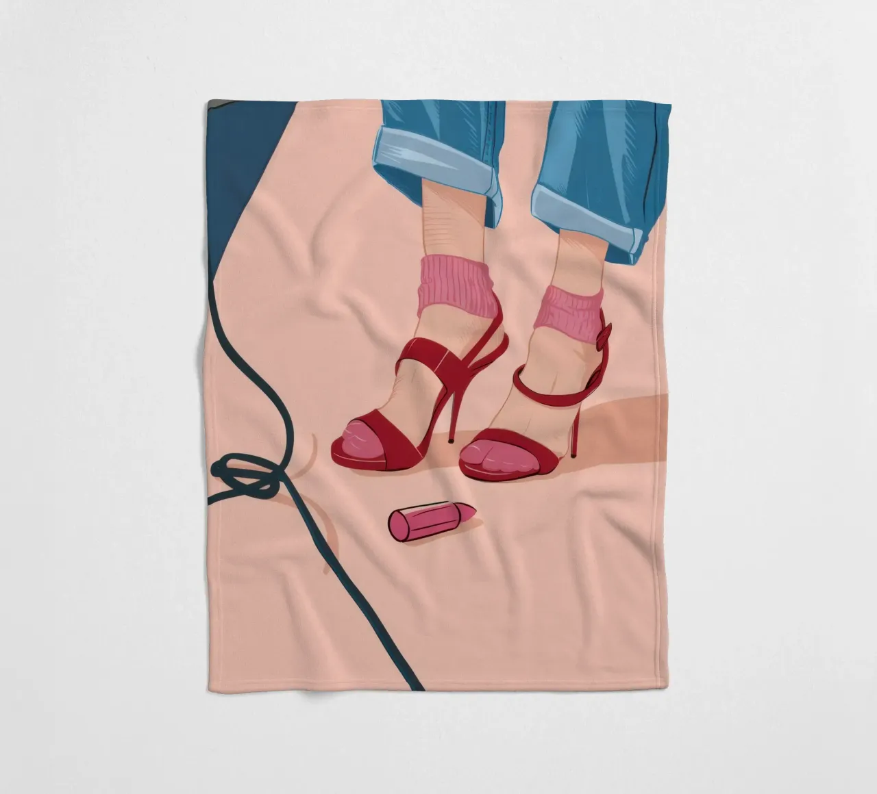 Stepping in Fuchsia Fleecedecke von Snow Mist