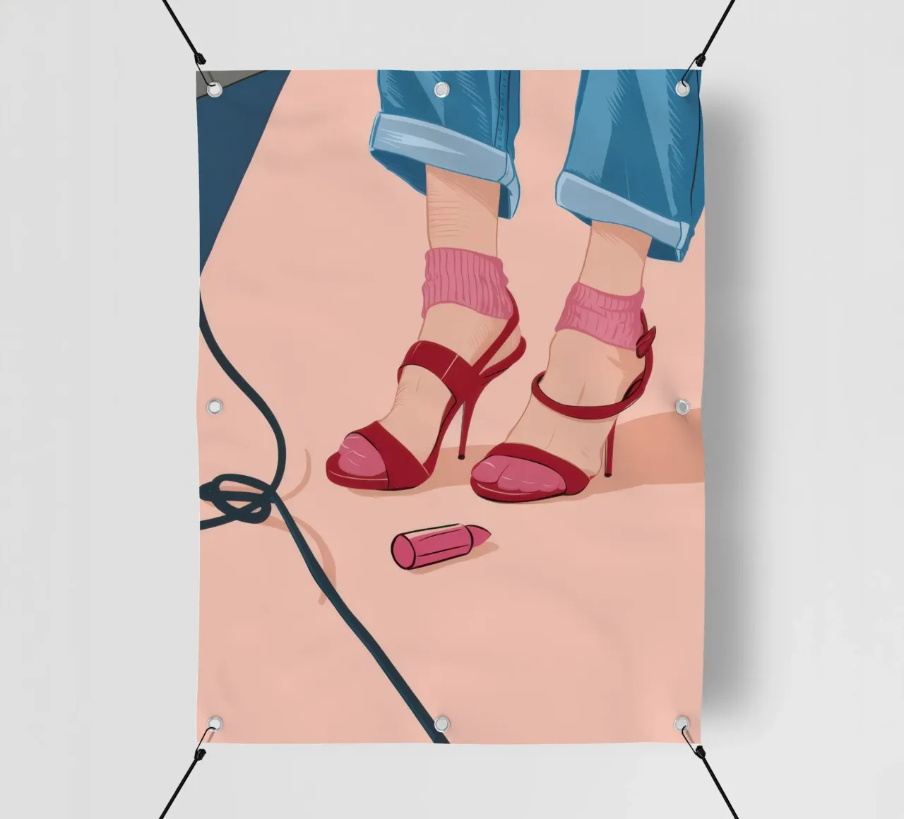 Un passo nel fucsia telo in pvc da Snow Mist