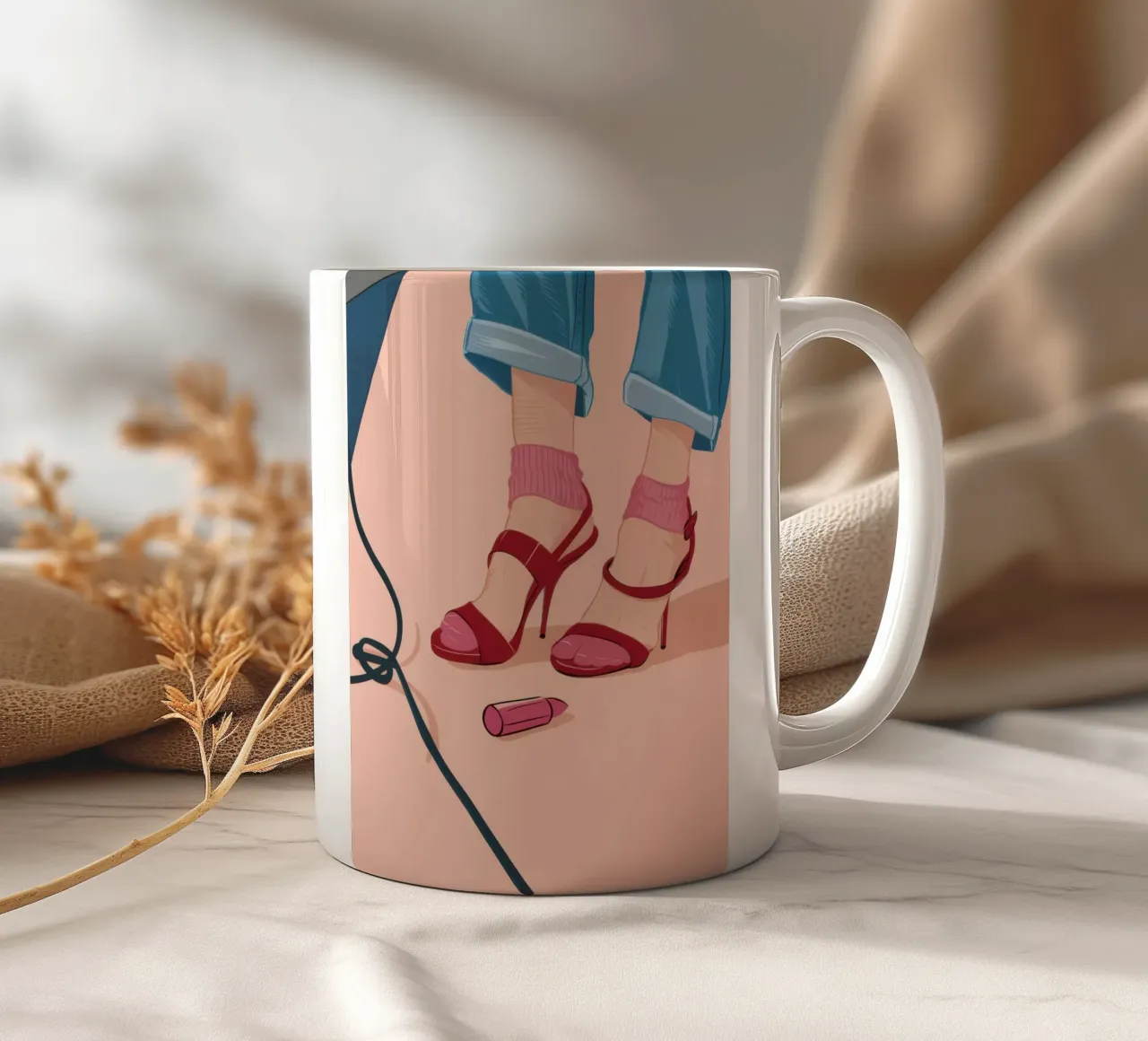 Un passo nel fucsia tazza in ceramica da Snow Mist