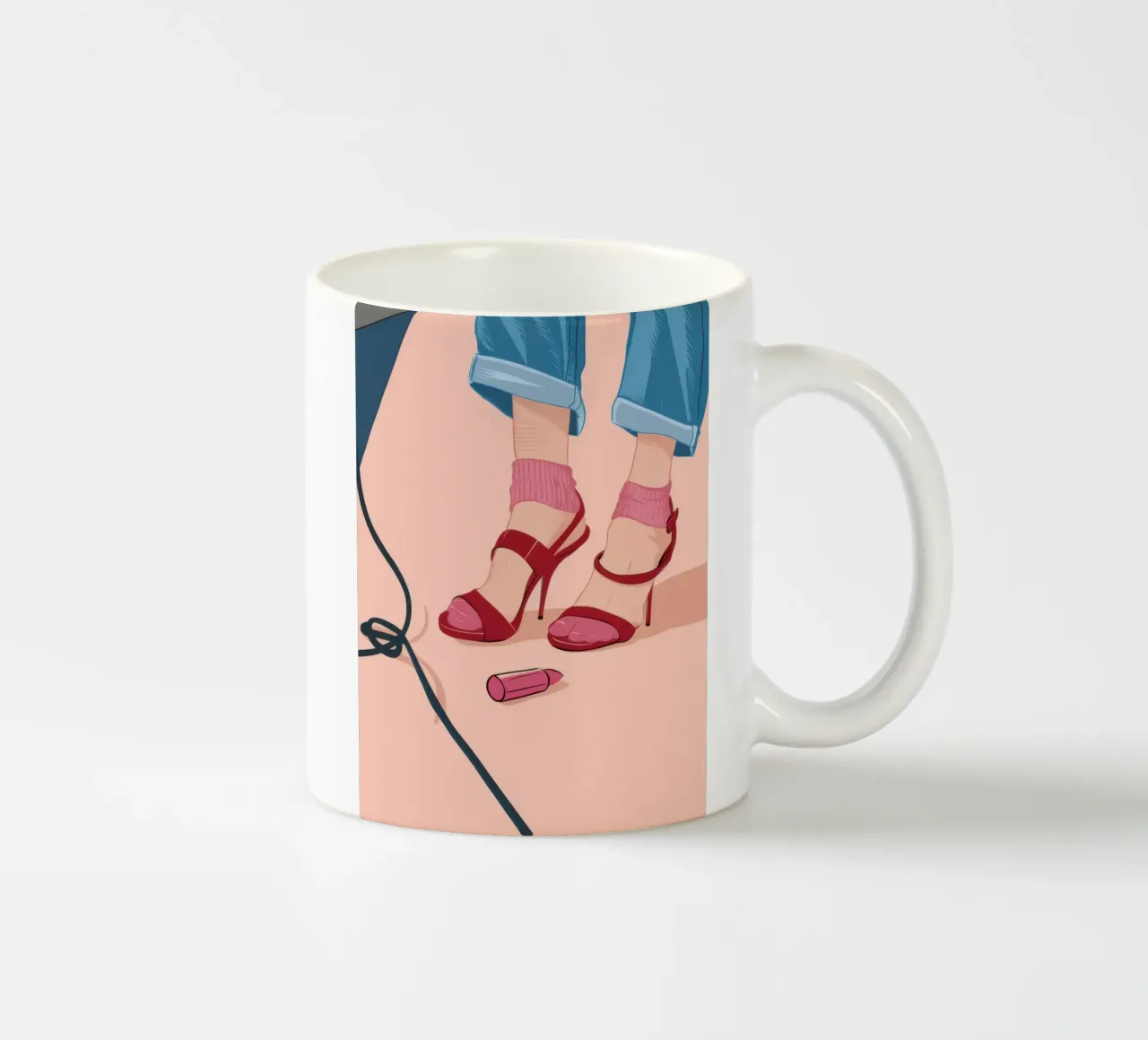 Un passo nel fucsia tazza in ceramica da Snow Mist