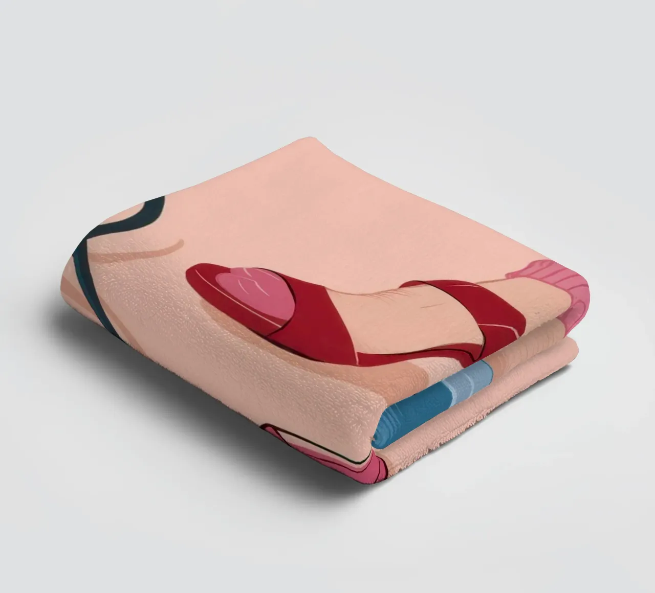 Stepping in Fuchsia towel by Snow Mist