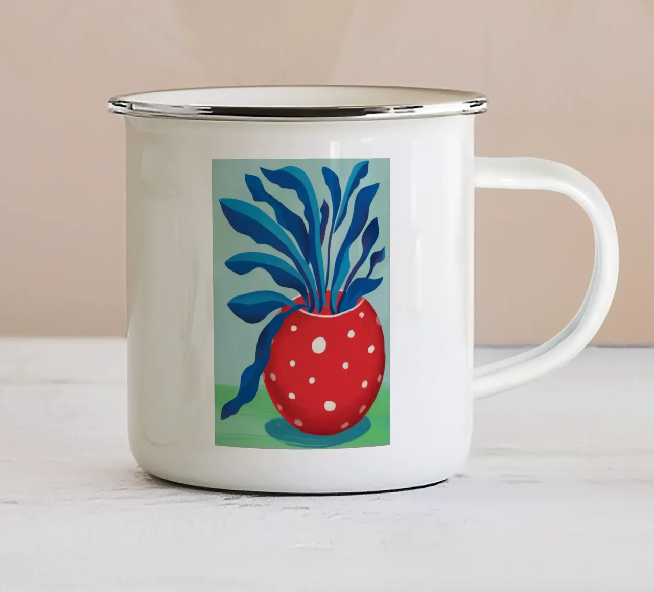Vaso rosso maculato tazza in smalto da Lyra Glaze