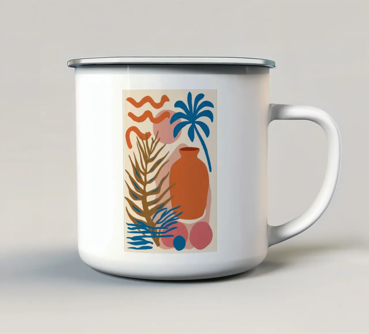 Abstract Terracotta Vase tazza in smalto da Lyra Glaze